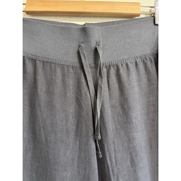 NWT Krisa By Revolve Size XL 100% Linen Wide Leg Gray Pants Lagenlook Grunge - Picture 4 of 12